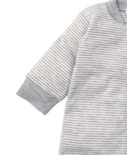 Kissy Kissy Gray Kissy Essentials Stripe Zip Footie> Footies|Pajamas