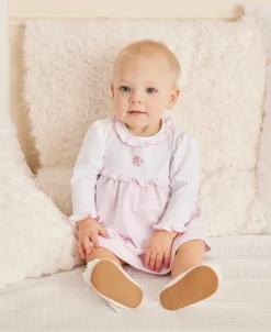 Kissy Kissy Hand Emb. SCE Roses and Blooms Dress Set> Dresses + Bubbles|Smocking + Hand Embroidery