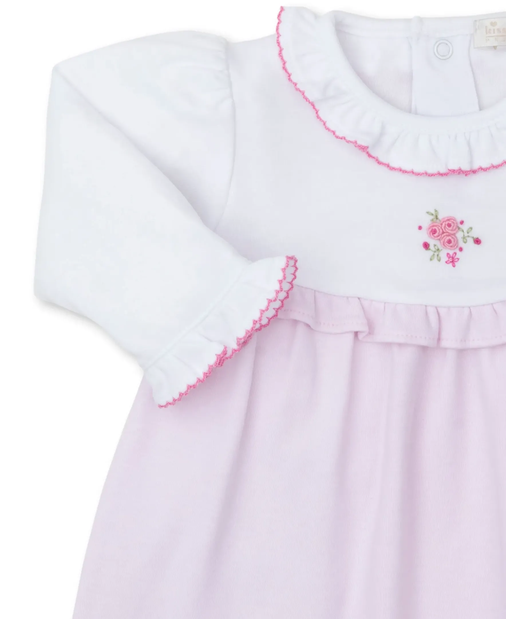 Kissy Kissy Hand Emb. SCE Roses and Blooms Dress Set> Dresses + Bubbles|Smocking + Hand Embroidery