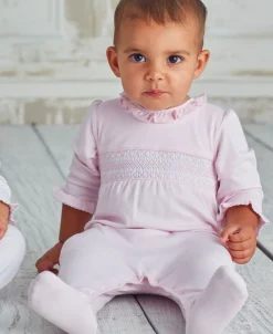 Kissy Kissy Hand Smocked CLB Charmed Footie> Footies|Smocking + Hand Embroidery