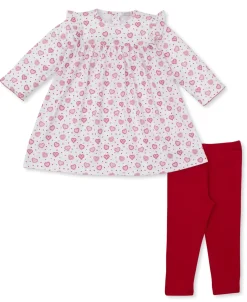 Kissy Kissy Heartfelt Hearts Toddler Dress Set>Kids Dresses|Dresses + Bubbles