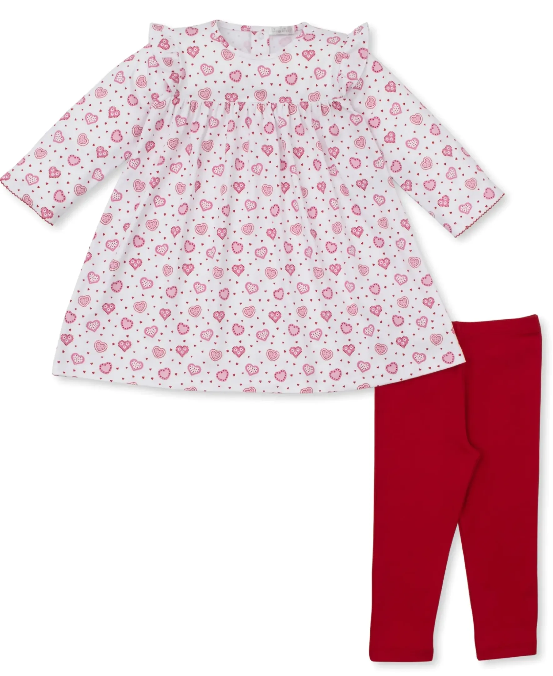 Kissy Kissy Heartfelt Hearts Toddler Dress Set>Kids Dresses|Dresses + Bubbles