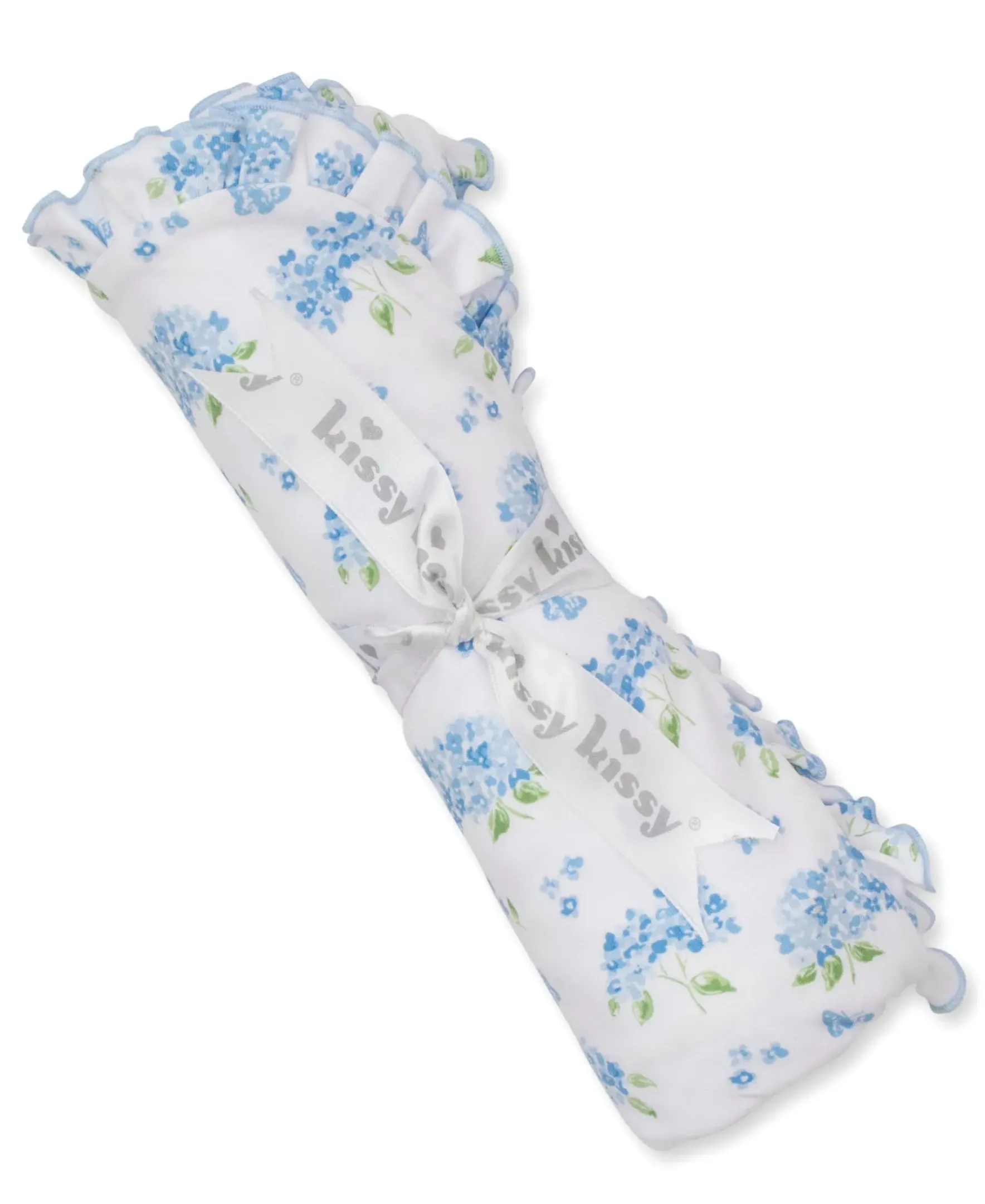 Kissy Kissy Heavenly Hydrangeas Blue Blanket> Blankets