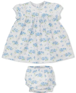 Kissy Kissy Heavenly Hydrangeas Blue Woven Dress Set> Dresses + Bubbles
