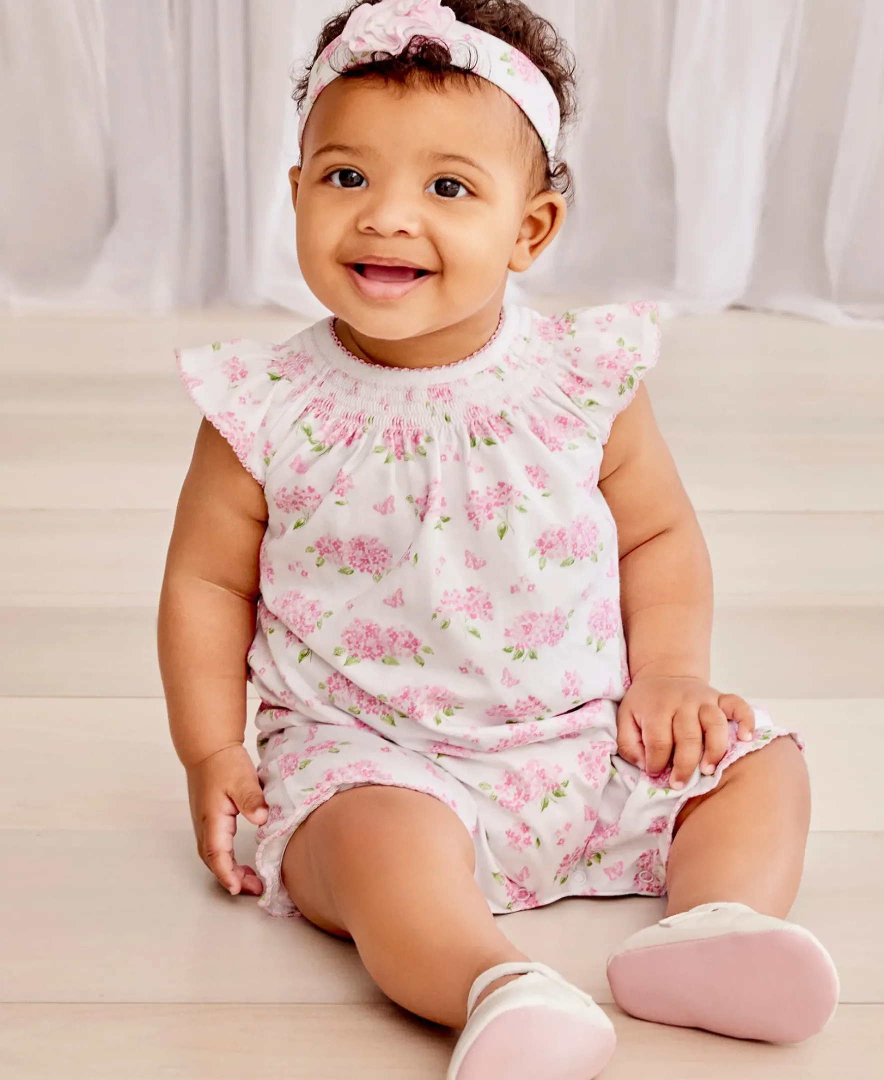 Kissy Kissy Heavenly Hydrangeas Short Playsuit> Playsuits|Rompers