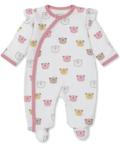 Kissy Kissy Kissy Love Bear Talk Pink Footie> Footies