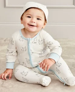 Kissy Kissy Kissy Love Bunny Buddies Blue Knotted Hat> Hats