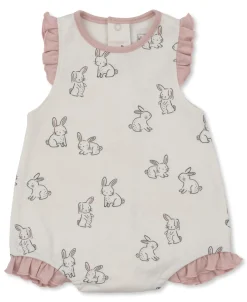 Kissy Kissy Kissy Love Bunny Buddies Pink Bubble> Rompers|Dresses + Bubbles