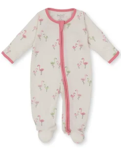 Kissy Kissy Kissy Love Flamingo Love Zip Footie> Footies|Pajamas