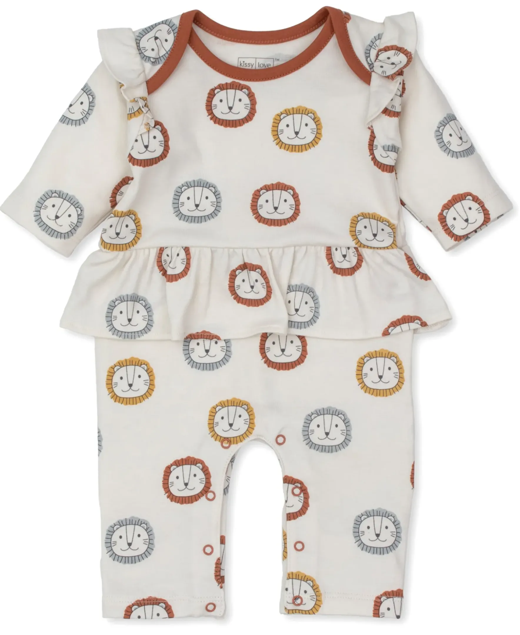 Kissy Kissy Kissy Love Happy Lions Playsuit> Playsuits|Rompers