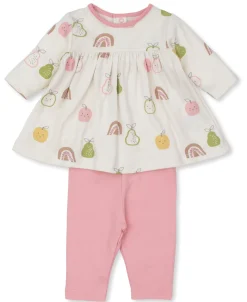 Kissy Kissy Kissy Love Pears and Rainbows Dress Set (0-3M)><noscript><img width=