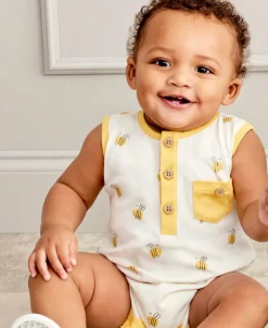 Kissy Kissy Kissy Love Tumbling Bees Sleeveless Playsuit> Playsuits|Rompers