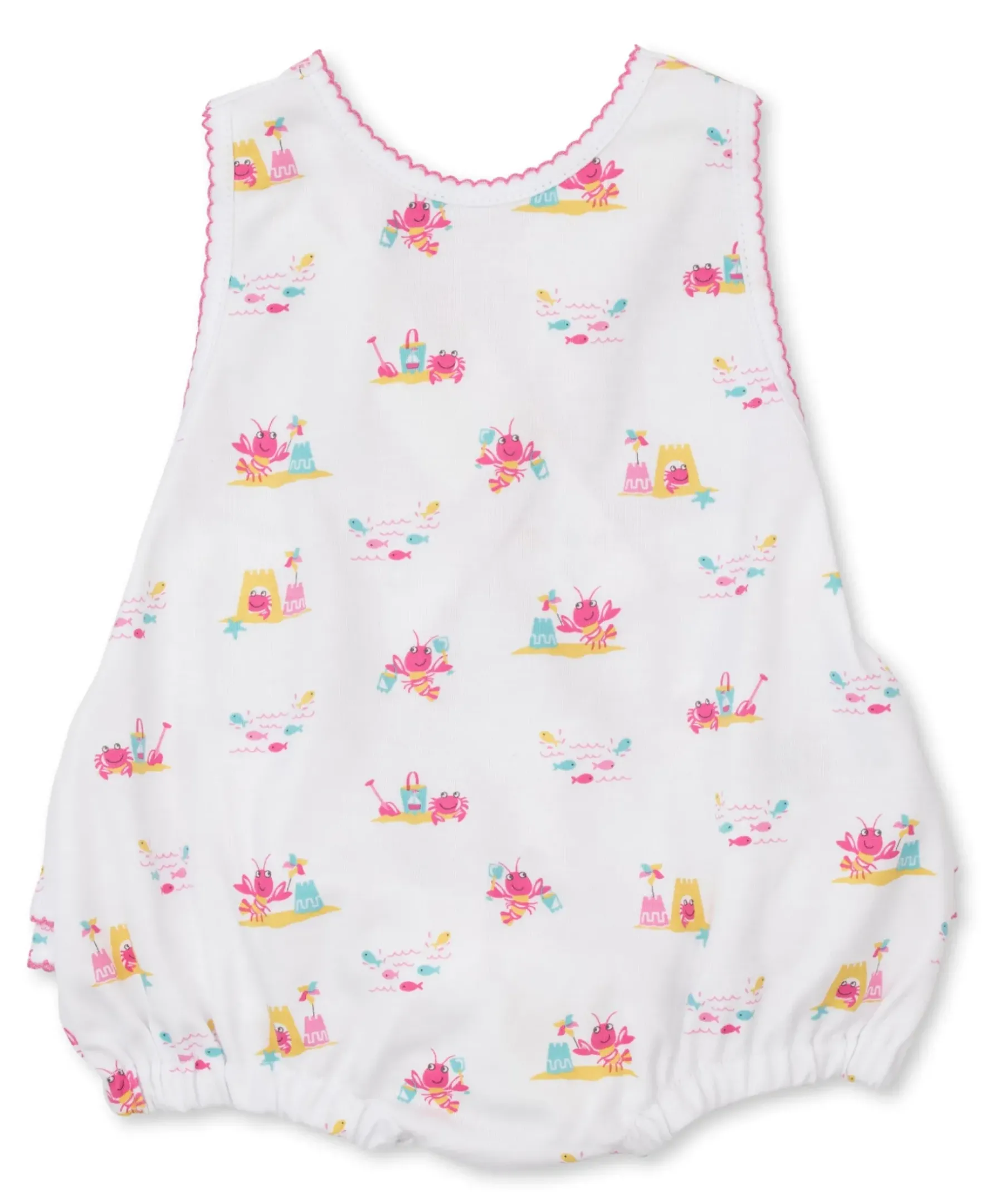 Kissy Kissy Lobsters Sandy Smiles Pink Bubble> Rompers|Dresses + Bubbles
