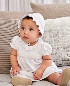 Kissy Kissy Miniature Roses White Bonnet> White Basics