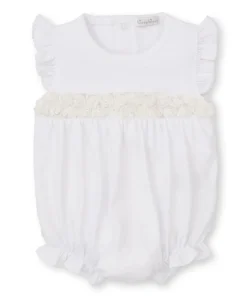 Kissy Kissy Miniature Roses White Smocked Bubble> Rompers|Dresses + Bubbles