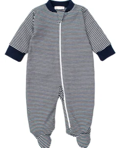 Kissy Kissy Kissy Essentials Stripe Zip Footie> Footies|Pajamas