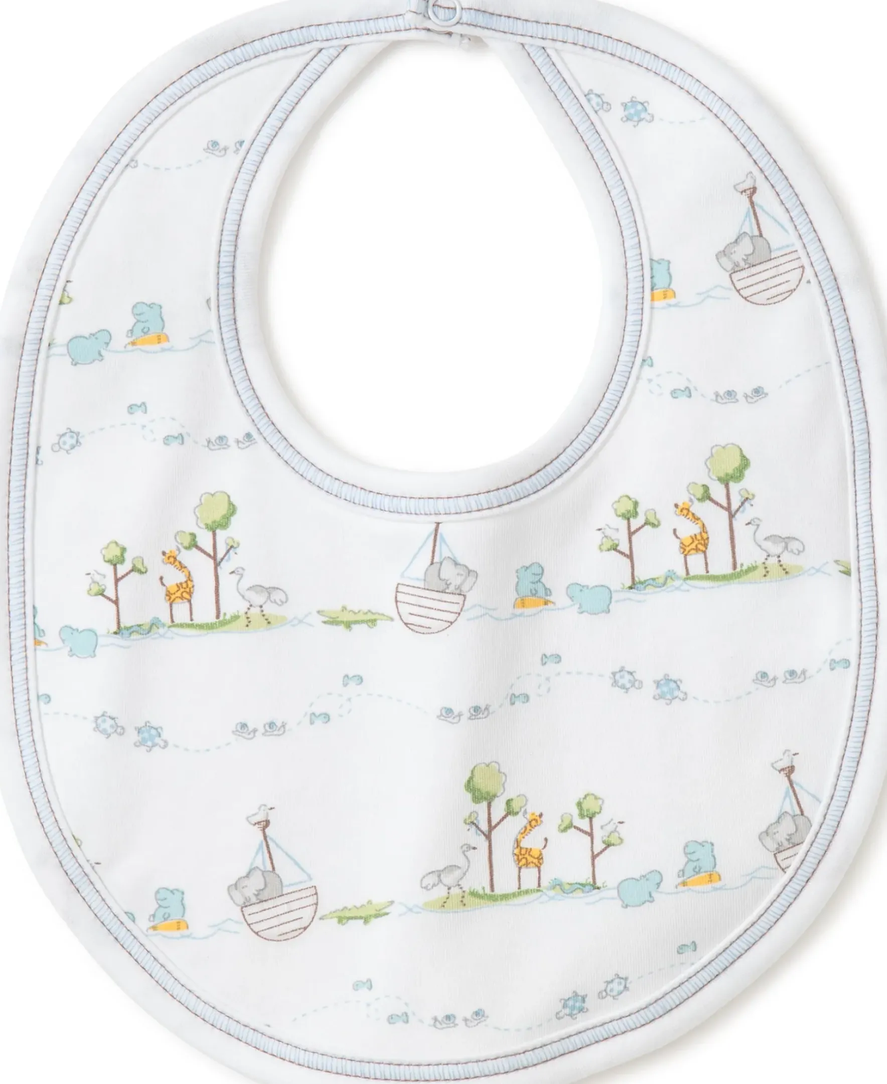 Kissy Kissy Noah's Blue Print Bib> Bibs|Classic Collections