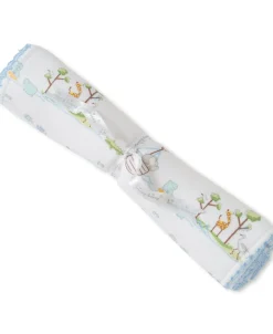 Kissy Kissy Noah's Blue Print Burp Cloth> Burp Cloths|Classic Collections