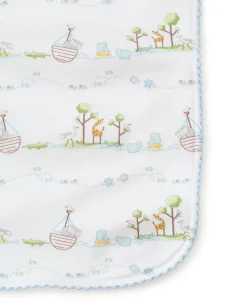 Kissy Kissy Noah's Blue Print Burp Cloth><noscript><img width=