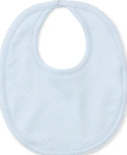 Kissy Kissy Personalized Blue/White New Kissy Dots Print Bib> Bibs|White Basics