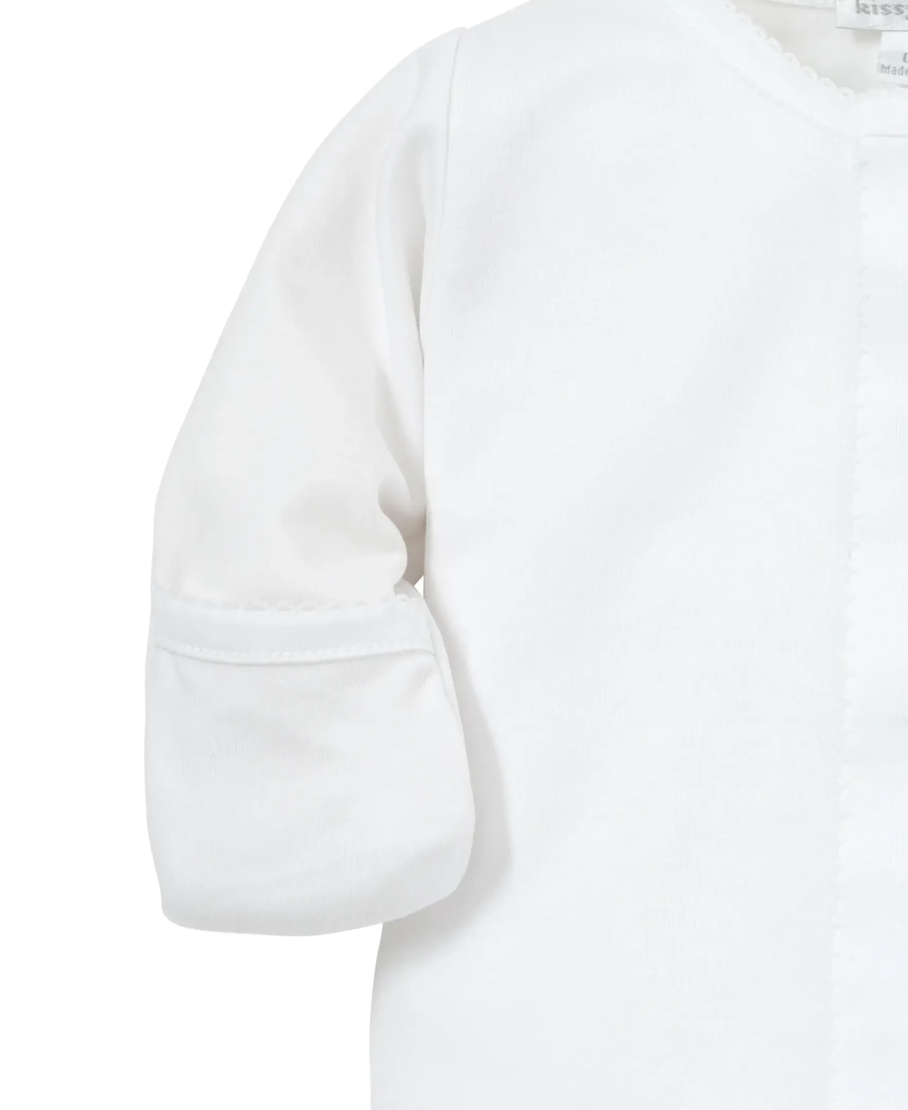 Kissy Kissy Personalized White Kissy Basics Footie NEW> Footies|White Basics