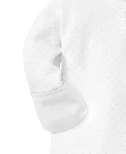 Kissy Kissy Personalized New Kissy Dots Footie> Footies|White Basics