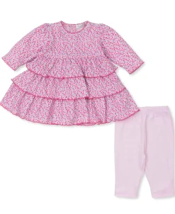 Kissy Kissy Floral Dress Set (0-6M)> Dresses + Bubbles