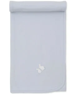 Kissy Kissy Pique Bunny Bash Blue Blanket> Blankets