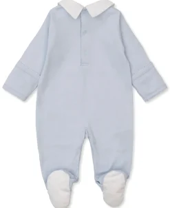 Kissy Kissy Pique Bunny Bash Blue Collar Footie> Footies