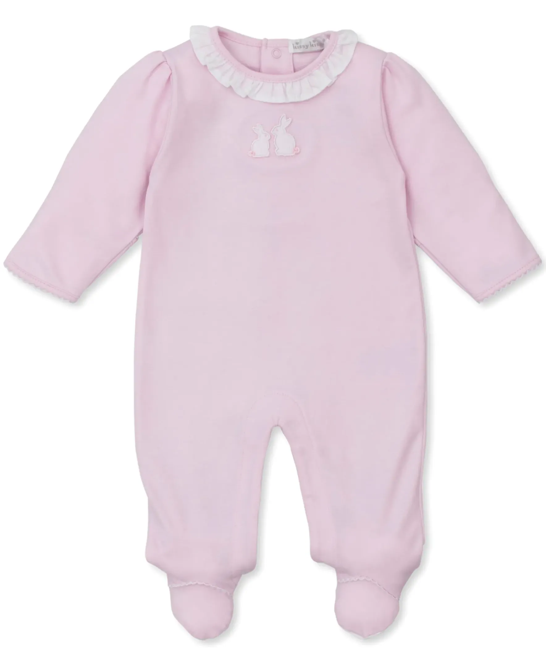Kissy Kissy Pique Bunny Bash Ruffle Footie> Footies