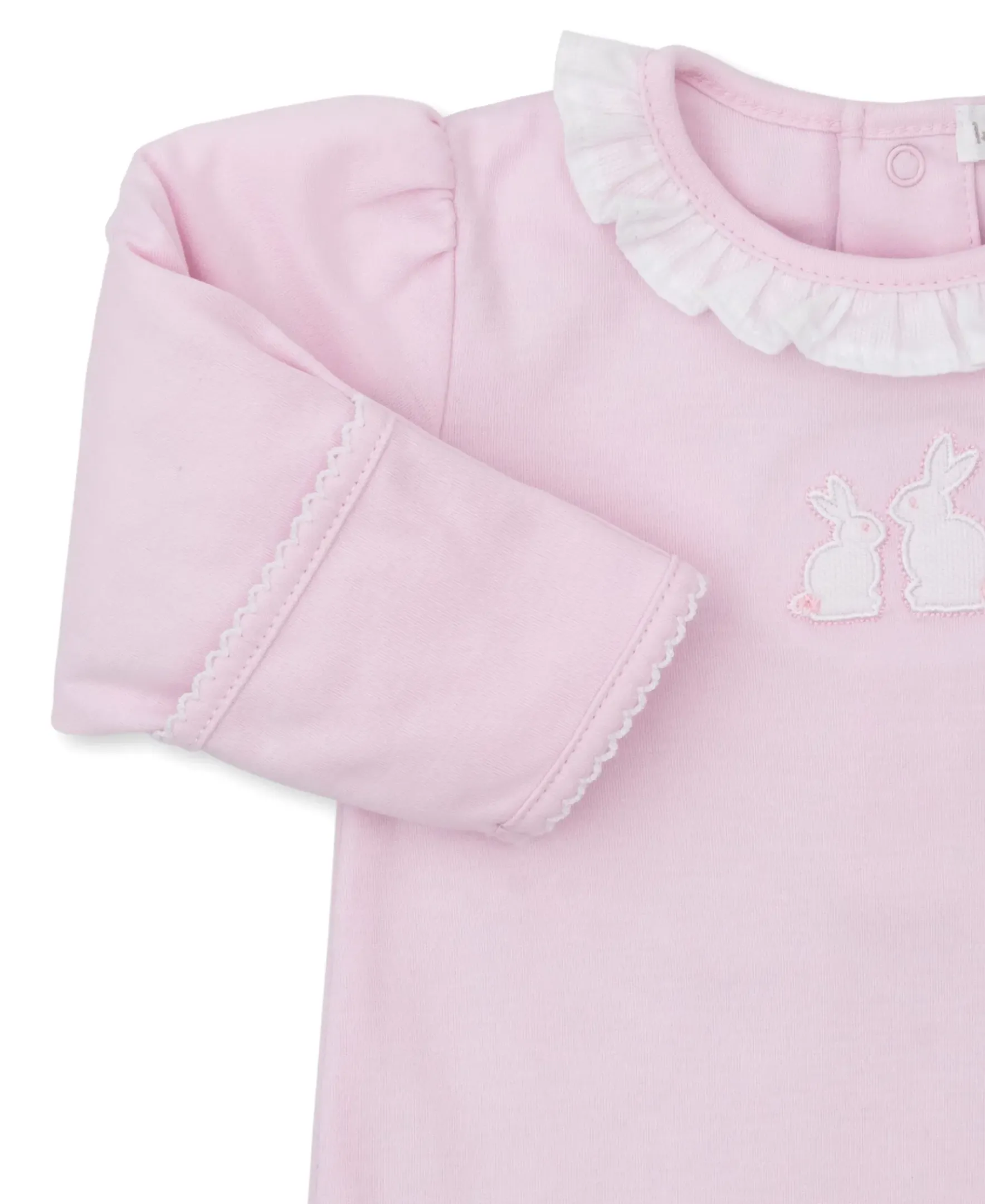 Kissy Kissy Pique Bunny Bash Ruffle Footie> Footies
