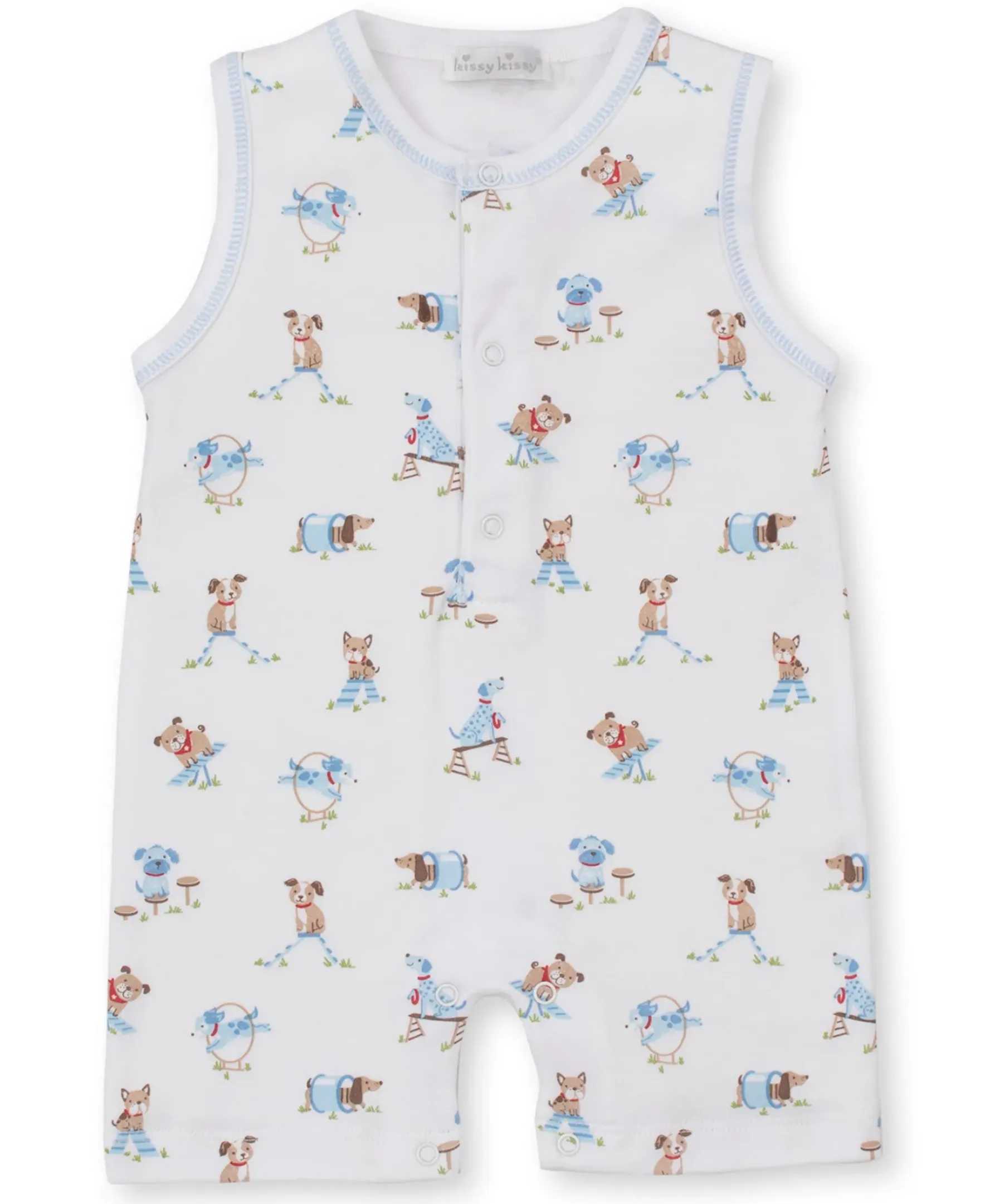 Kissy Kissy Playground Pups Sleeveless Playsuit> Playsuits|Rompers