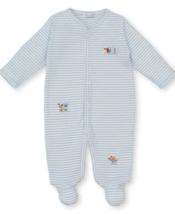 Kissy Kissy Playground Pups Stripe Footie> Footies