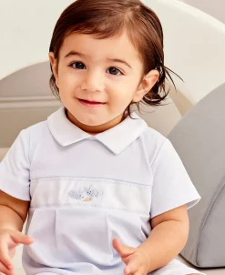 Kissy Kissy Premier Baby Bunny Patch Blue Hand Emb. Short Playsuit><noscript><img width=