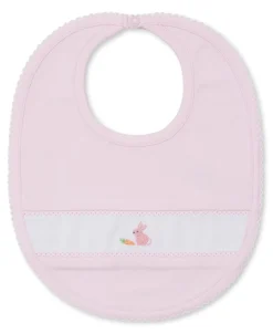 Kissy Kissy Premier Baby Bunny Patch Hand Emb. Bib> Bibs|Smocking + Hand Embroidery