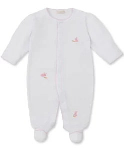 Kissy Kissy Premier Baby Bunny Patch Footie> Footies|Smocking + Hand Embroidery