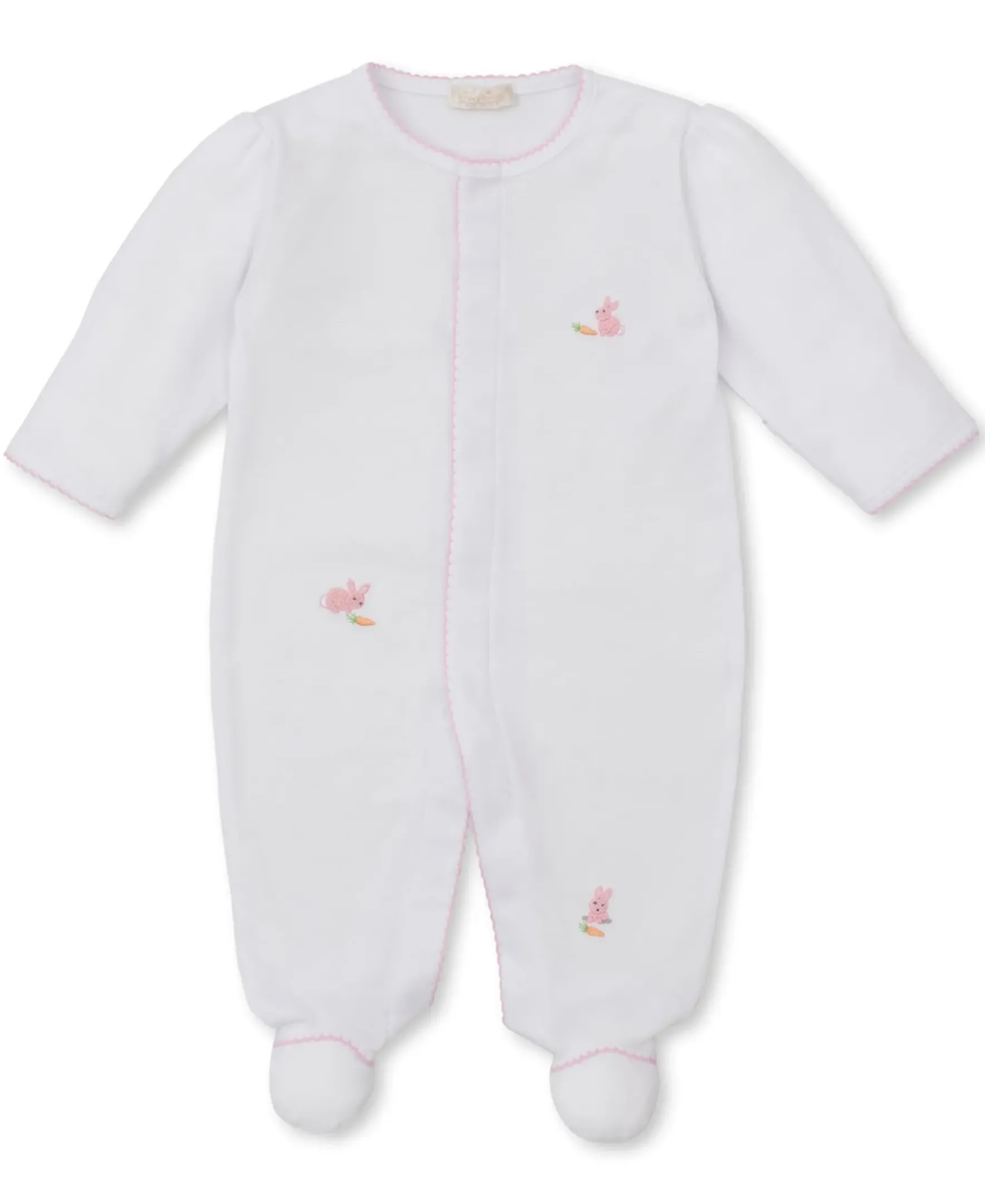 Kissy Kissy Premier Baby Bunny Patch Footie> Footies|Smocking + Hand Embroidery