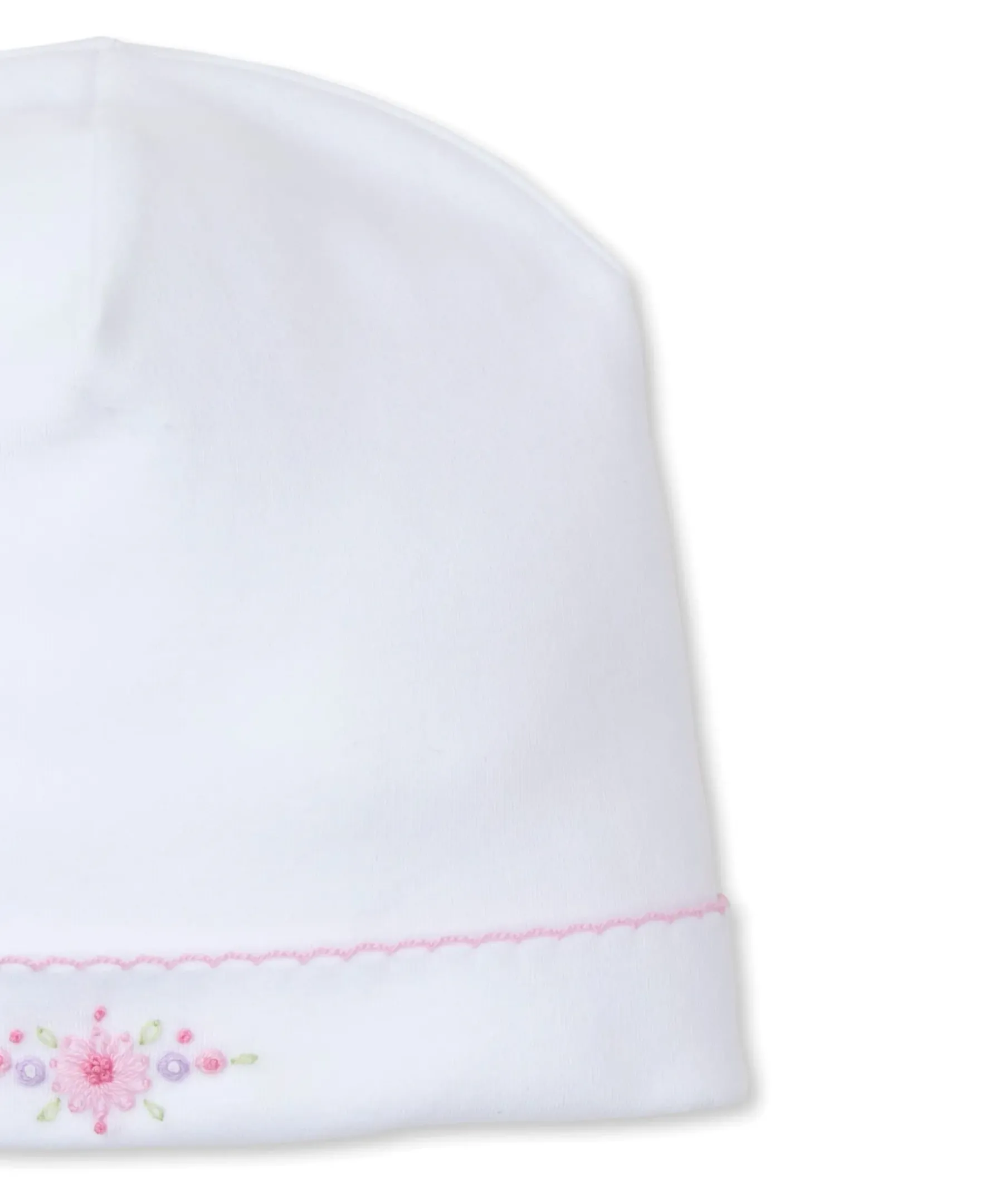 Kissy Kissy Premier Fall Swag White Hand Emb. Hat> Hats|Smocking + Hand Embroidery