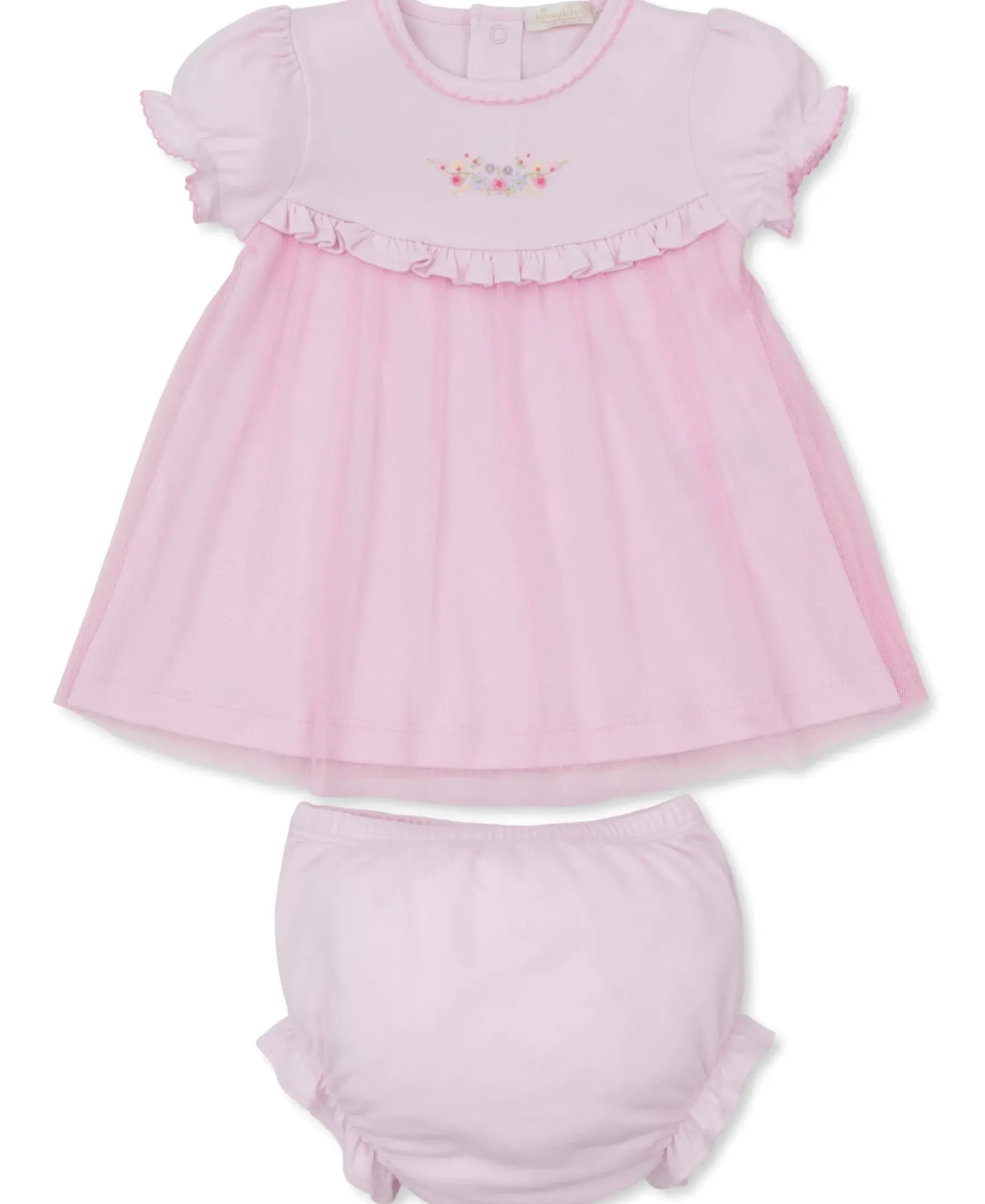 Kissy Kissy Premier Flowers & Vines Hand Emb. Dress Set> Dresses + Bubbles|Smocking + Hand Embroidery