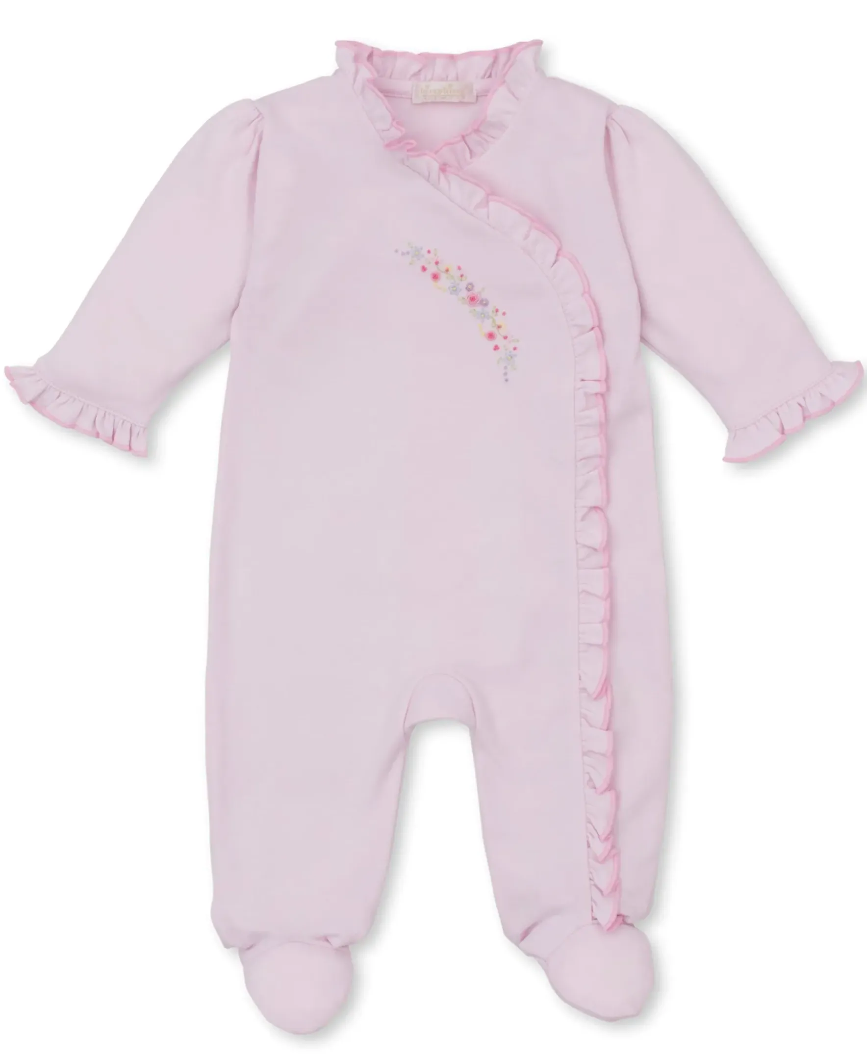 Kissy Kissy Premier Flowers & Vines Hand Emb. Footie> Footies|Smocking + Hand Embroidery
