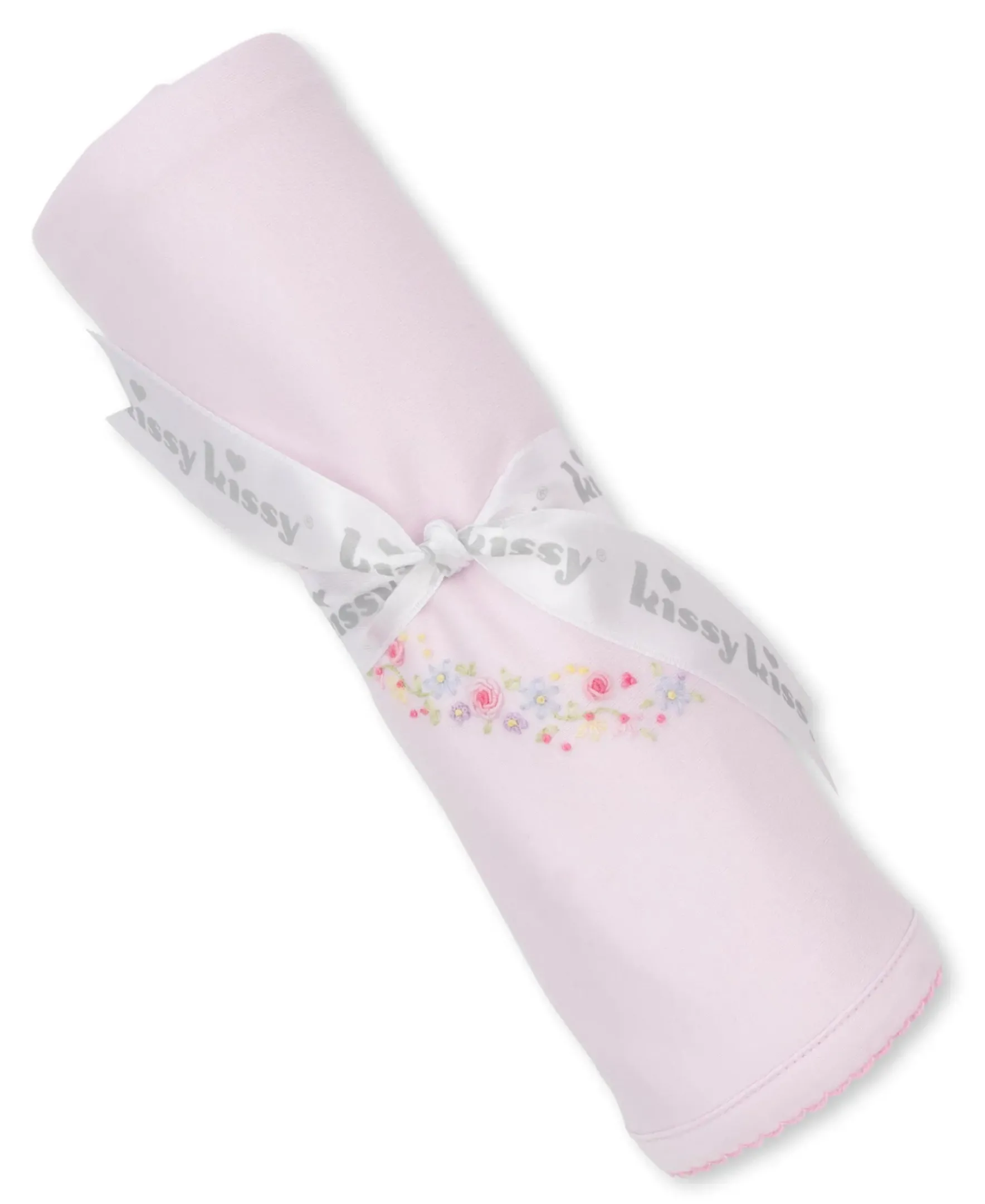 Kissy Kissy Premier Flowers & Vines Hand Emb. Blanket> Blankets|Smocking + Hand Embroidery