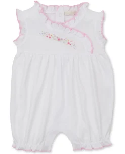 Kissy Kissy Premier Flowers & Vines White Hand Emb. Sleeveless Playsuit> Playsuits|Rompers