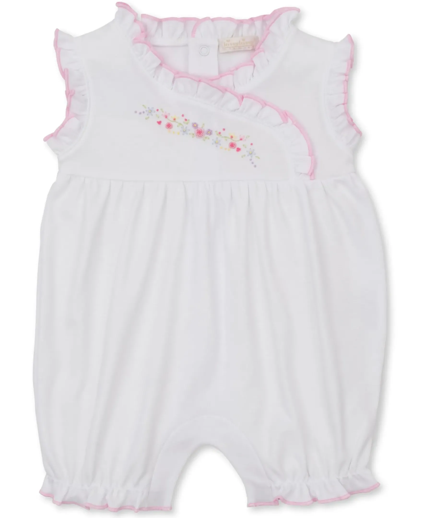 Kissy Kissy Premier Flowers & Vines White Hand Emb. Sleeveless Playsuit> Playsuits|Rompers