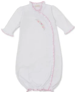 Kissy Kissy Premier Flowers & Vines White Hand Emb. Sack> Smocking + Hand Embroidery|White Basics