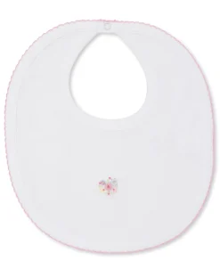 Kissy Kissy Premier Flowers & Vines Hand Emb. Bib> Bibs|Smocking + Hand Embroidery