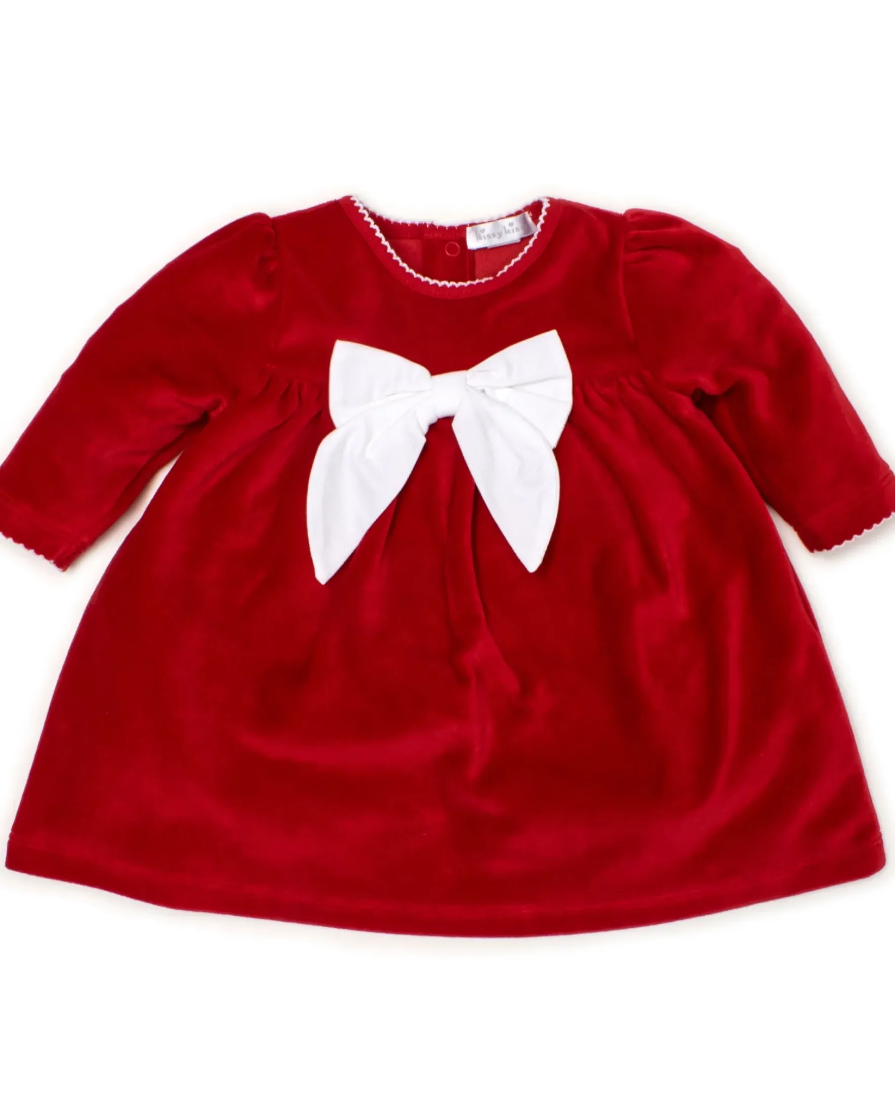Kissy Kissy Bow Velour Dress> Dresses + Bubbles