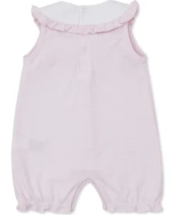 Kissy Kissy SCE Crabs & Whales Hand Emb. Short Stripe Playsuit> Playsuits|Smocking + Hand Embroidery