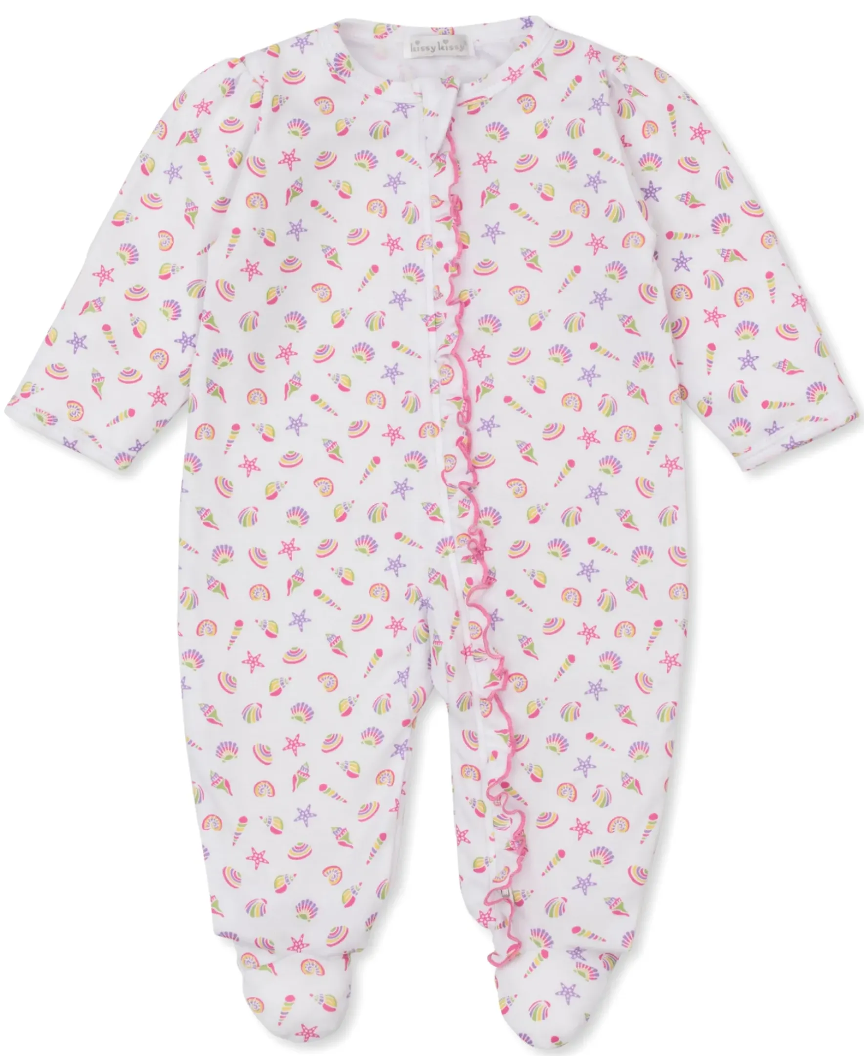 Kissy Kissy Sea Shell Magic Zip Footie> Footies|Pajamas