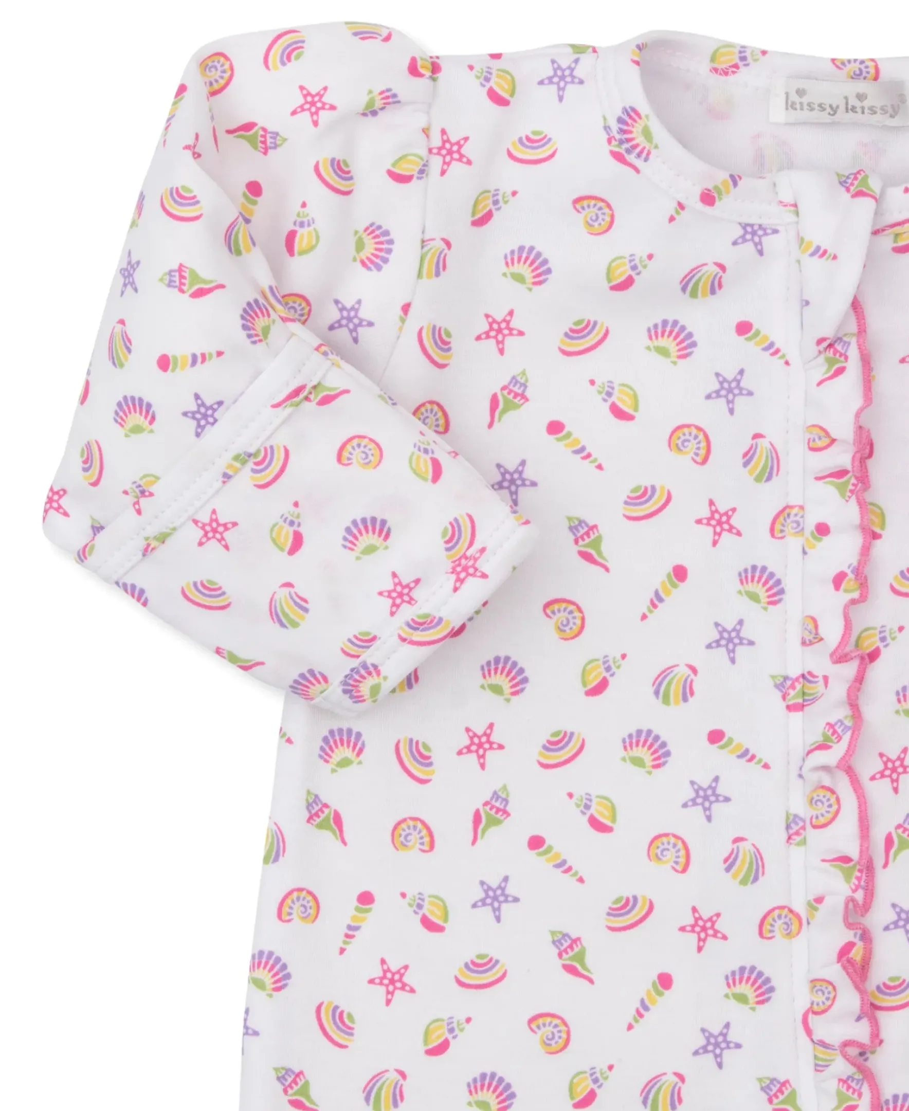 Kissy Kissy Sea Shell Magic Zip Footie> Footies|Pajamas