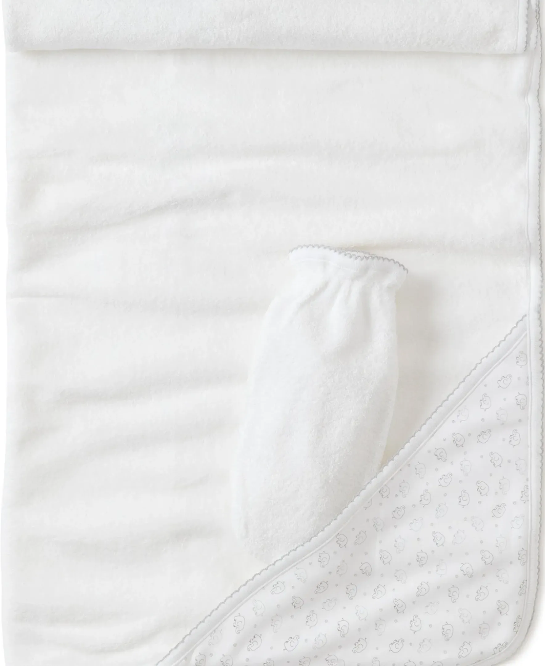 Kissy Kissy Ele-Fun Towel w/ Mitt> Hooded Bath Towels|Classic Collections